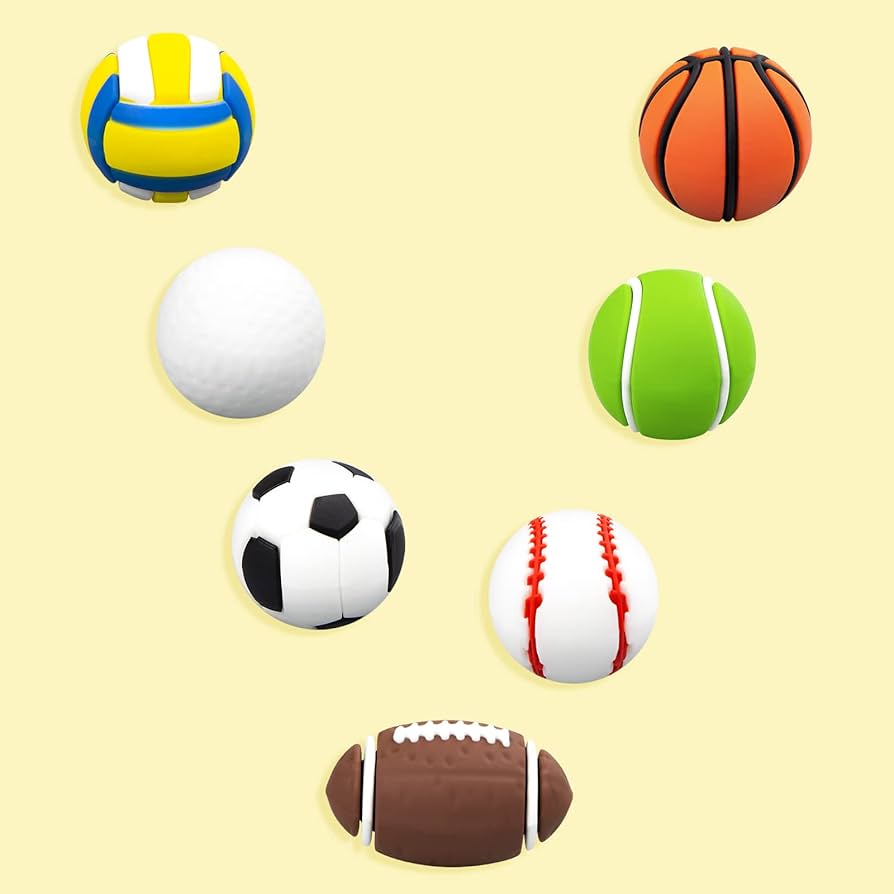 【MMALy.handmade／sports ジビッツ】 Amazon.com: 3D Sport Decoration Charms Basketball Soccer